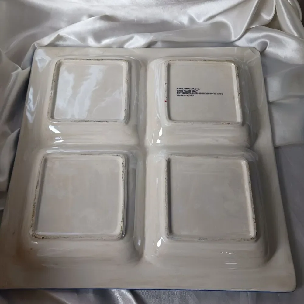 12'' DIVIDED SNACK TRAY CHRISTMAS THEME